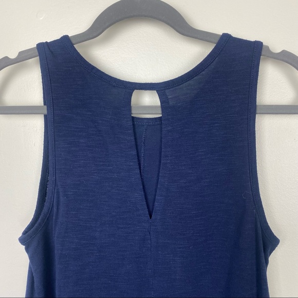 J Crew Womens Peplum Tank Top Blue Flowy Striped Size S - Picture 8 of 8